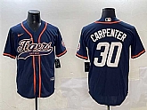 Men's Detroit Tigers #30 Kerry Carpenter Navy With Patch Cool Base Stitched Jersey,baseball caps,new era cap wholesale,wholesale hats